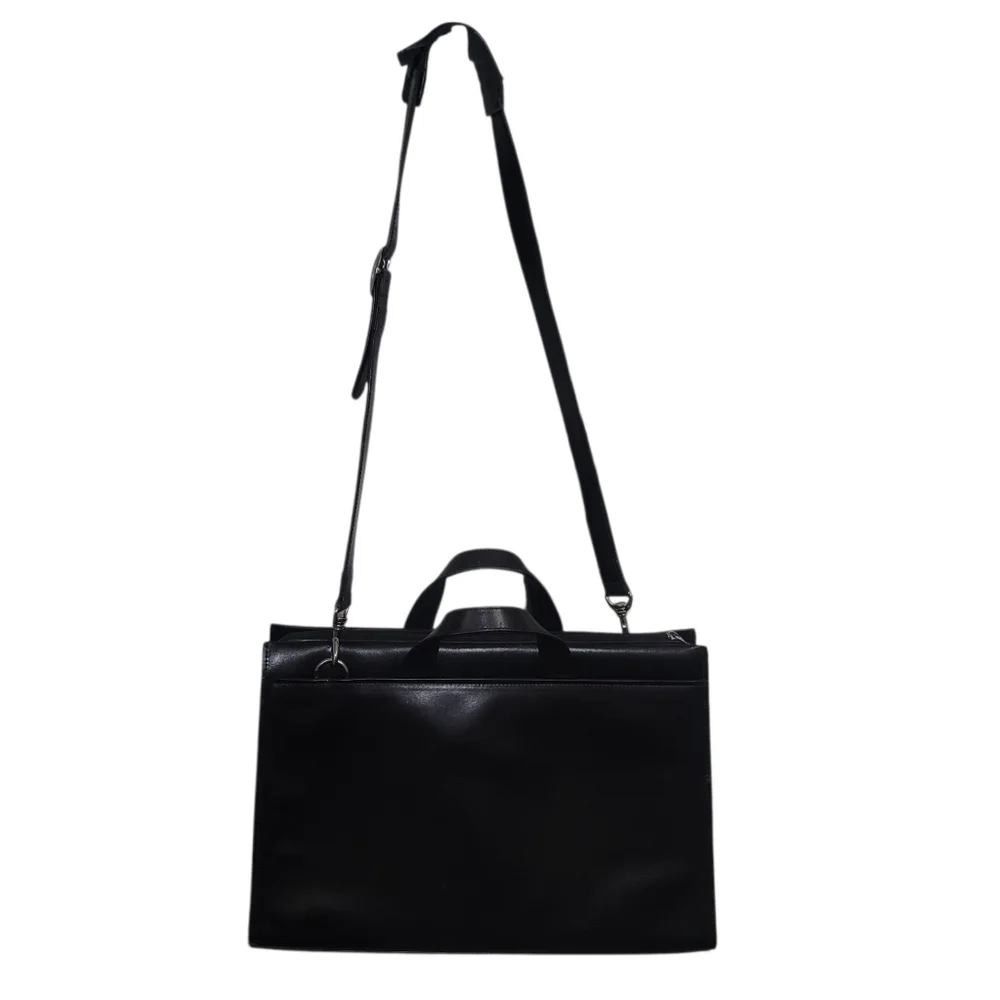 Jack Georges Milano Leather Laptop Business Case Black